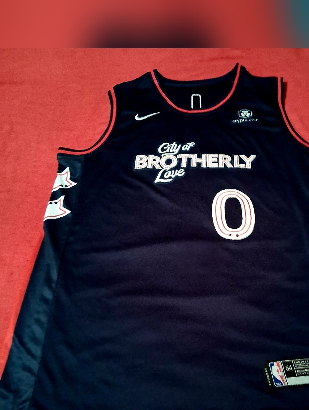 Tyrese Maxey. Nike Philadelphia 76ers 23-24 "City Edition" jersey. Size Xl (54)
